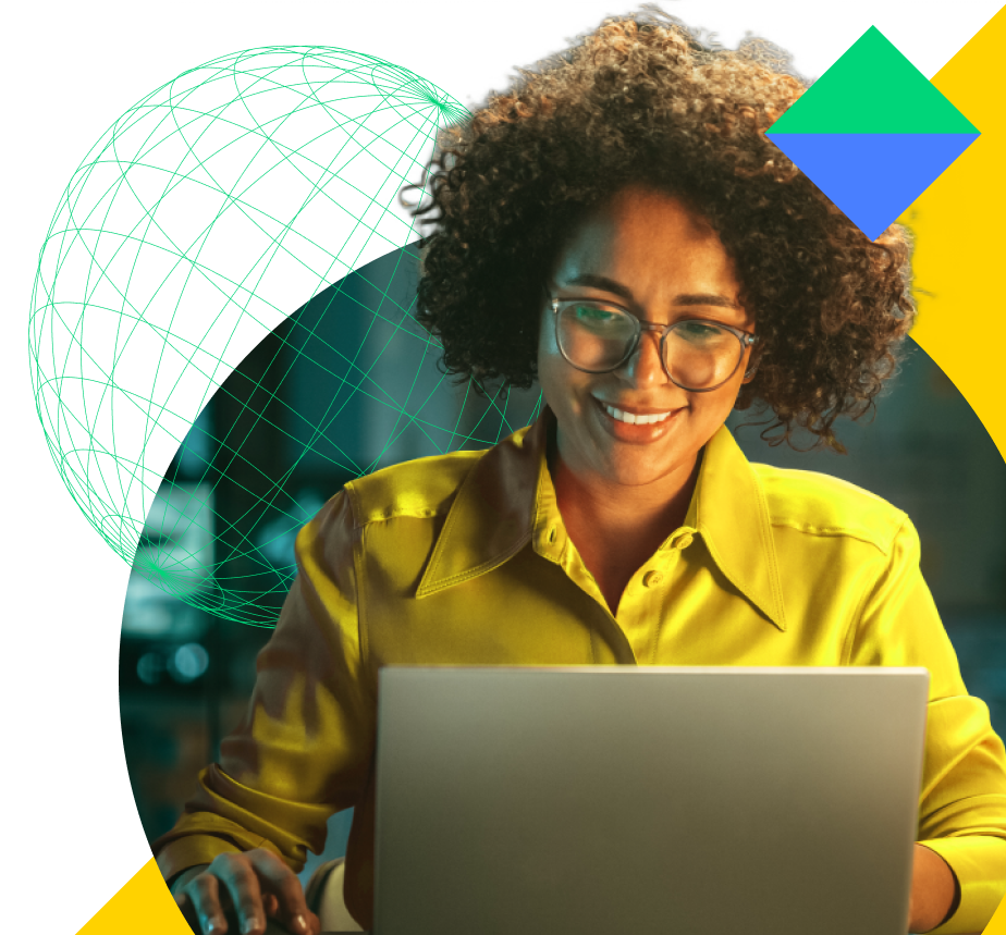 Woman with a yellow background